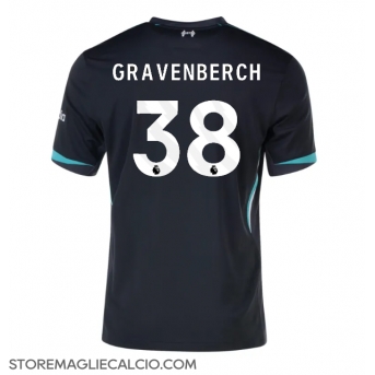 Liverpool Ryan Gravenberch #38 Maglia Gara Trasferta Repliche 2024-25